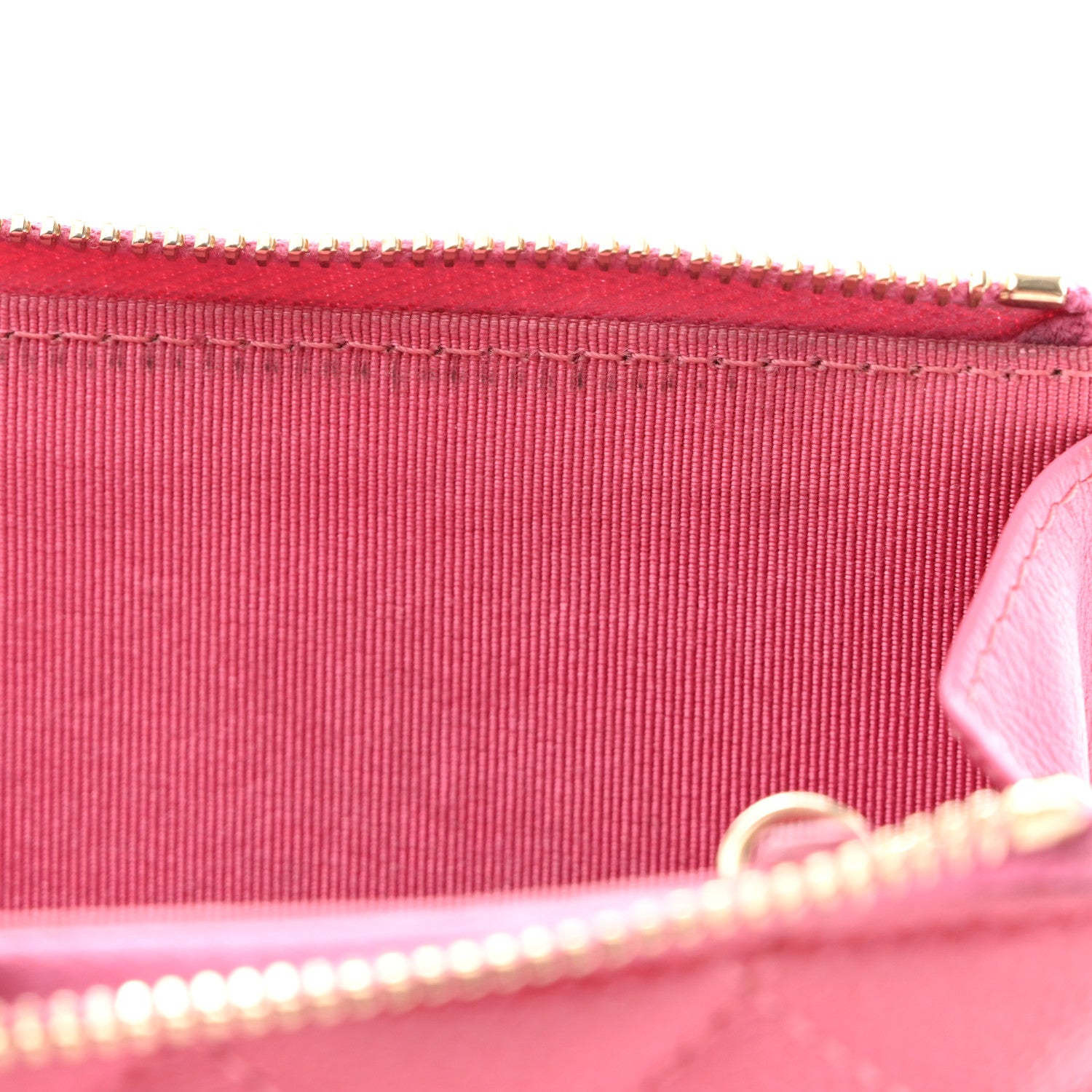 Chanel Caviar Quilted Zipped Key Holder Case Pink 8 of 14