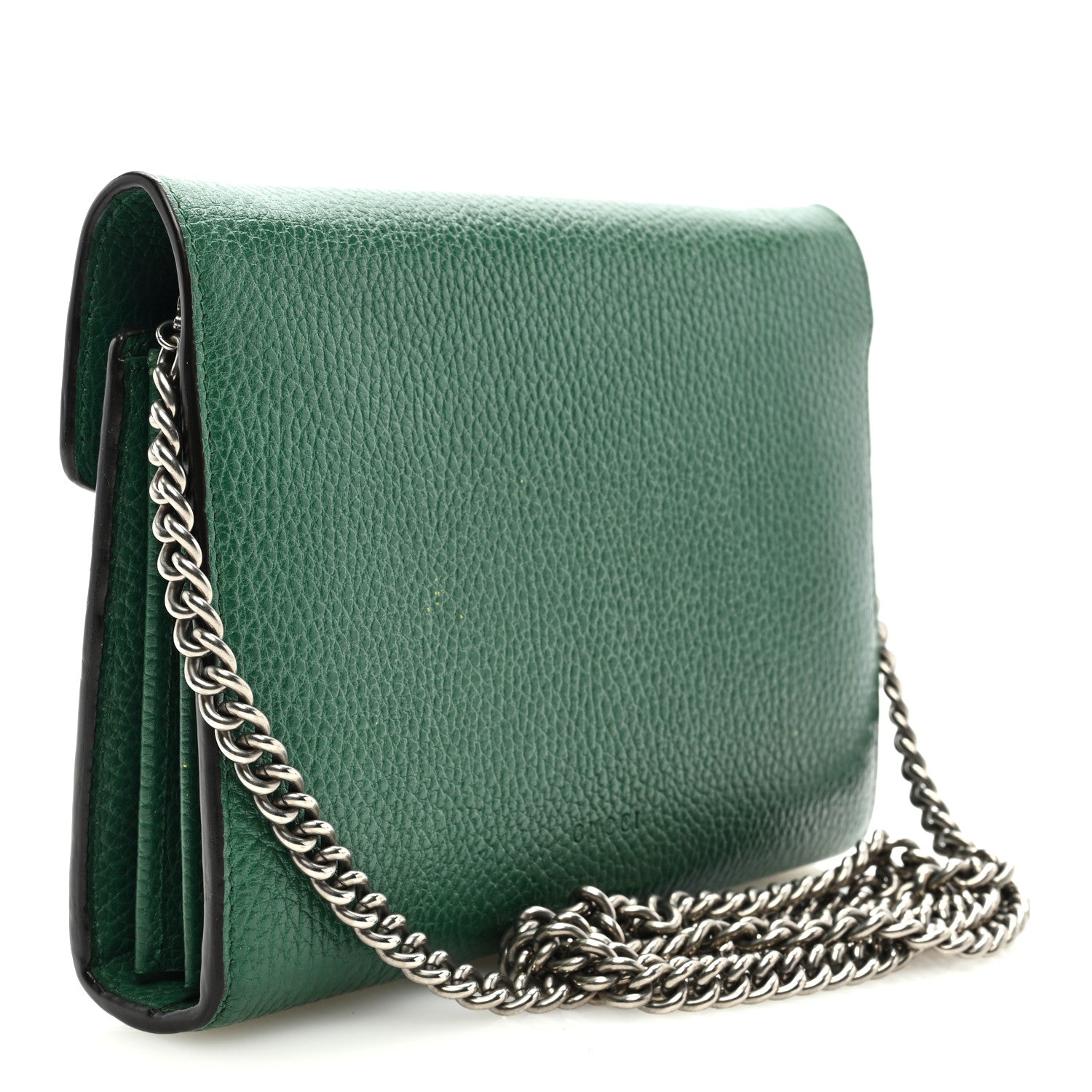 Gucci Calfskin Mini Dionysus Chain Wallet Emerald 3 of 8