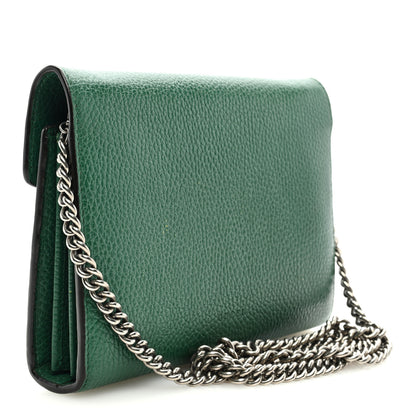 Gucci Calfskin Mini Dionysus Chain Wallet Emerald 3 of 8