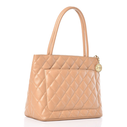 Chanel Caviar Quilted Medallion Tote Beige 3 of 10