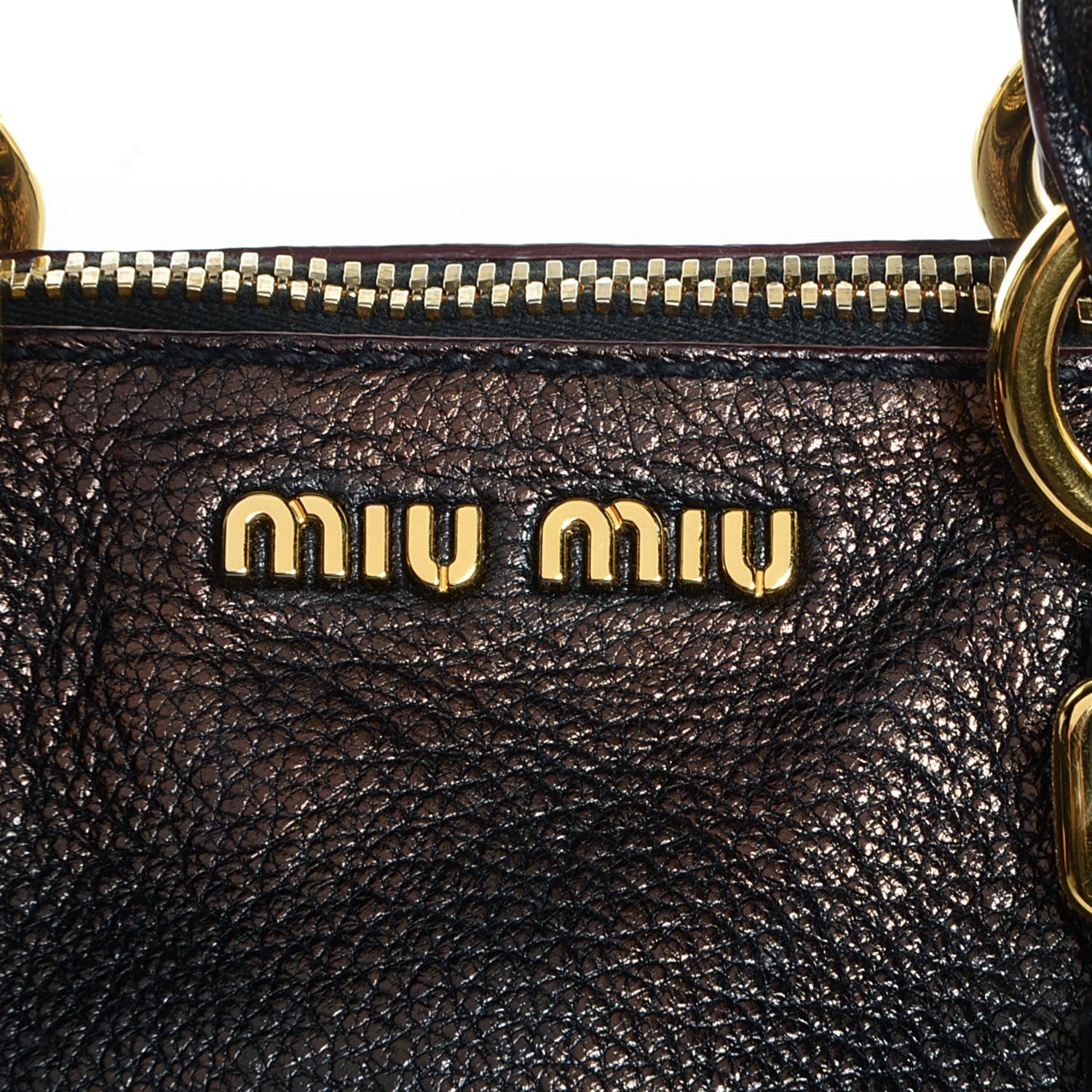 Miu Miu Goatskin Madras Bauletto Nero Black 10 of 10
