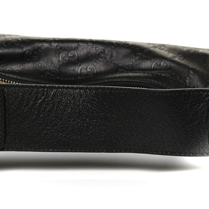 Gucci Guccissima Half Moon Bamboo Ring Hobo Black 12 of 12