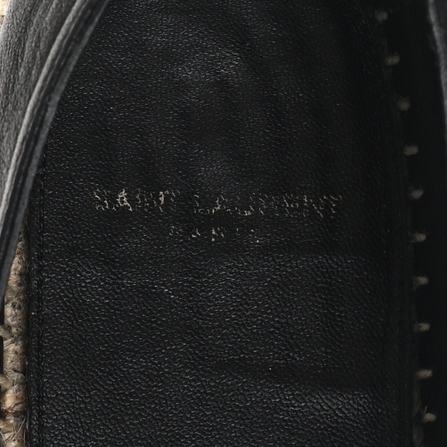 Saint Laurent Lambskin Monogram Espadrilles 39.5 Black 8 of 9