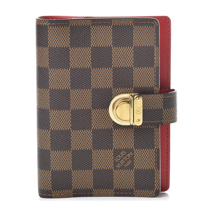 Louis Vuitton Damier Ebene Koala Small Ring Agenda Cover Red 1 of 9