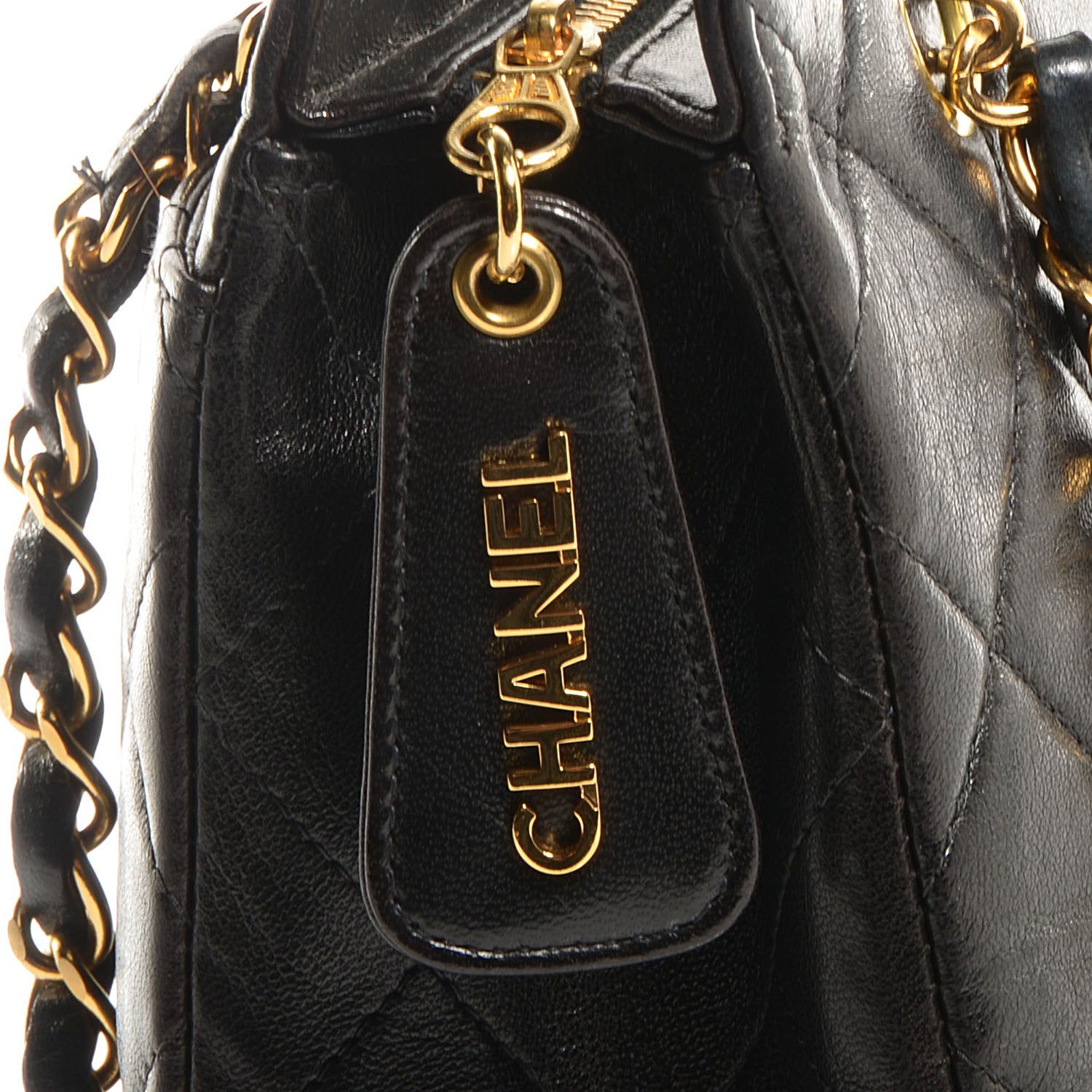 Chanel Lambskin Quilted Shoulder Bag Black 7 of 8