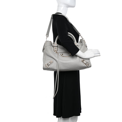 Balenciaga Chevre Gold Metallic Edge Hardware City Gris Glace 2 of 10