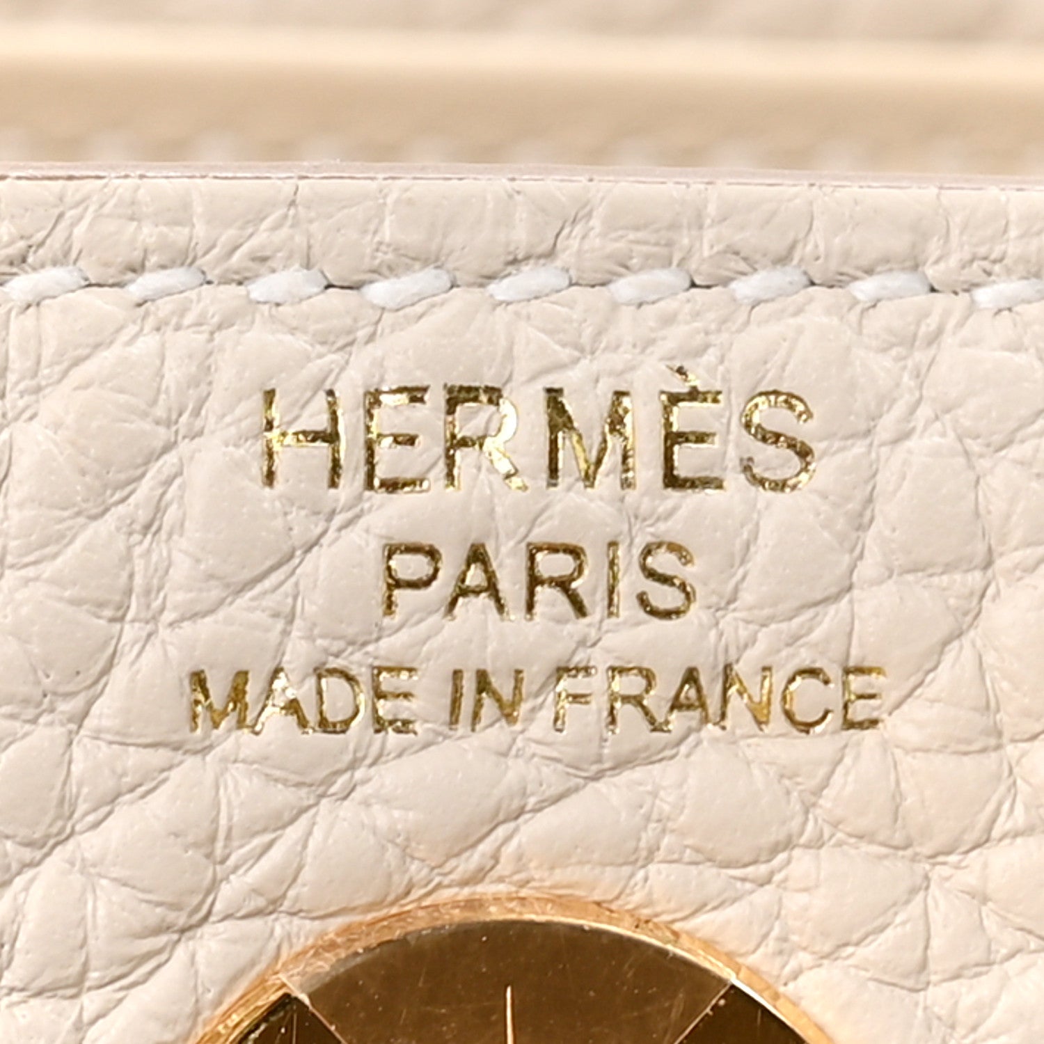 Hermes Taurillon Clemence Mini Lindy 20 Craie 7 of 11