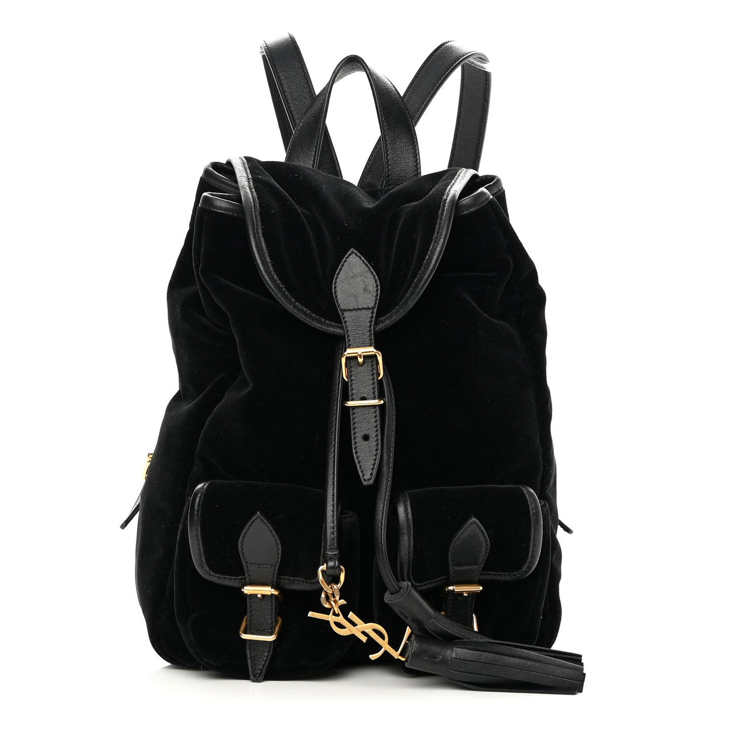 Velvet Calfskin Small Festival Backpack Black