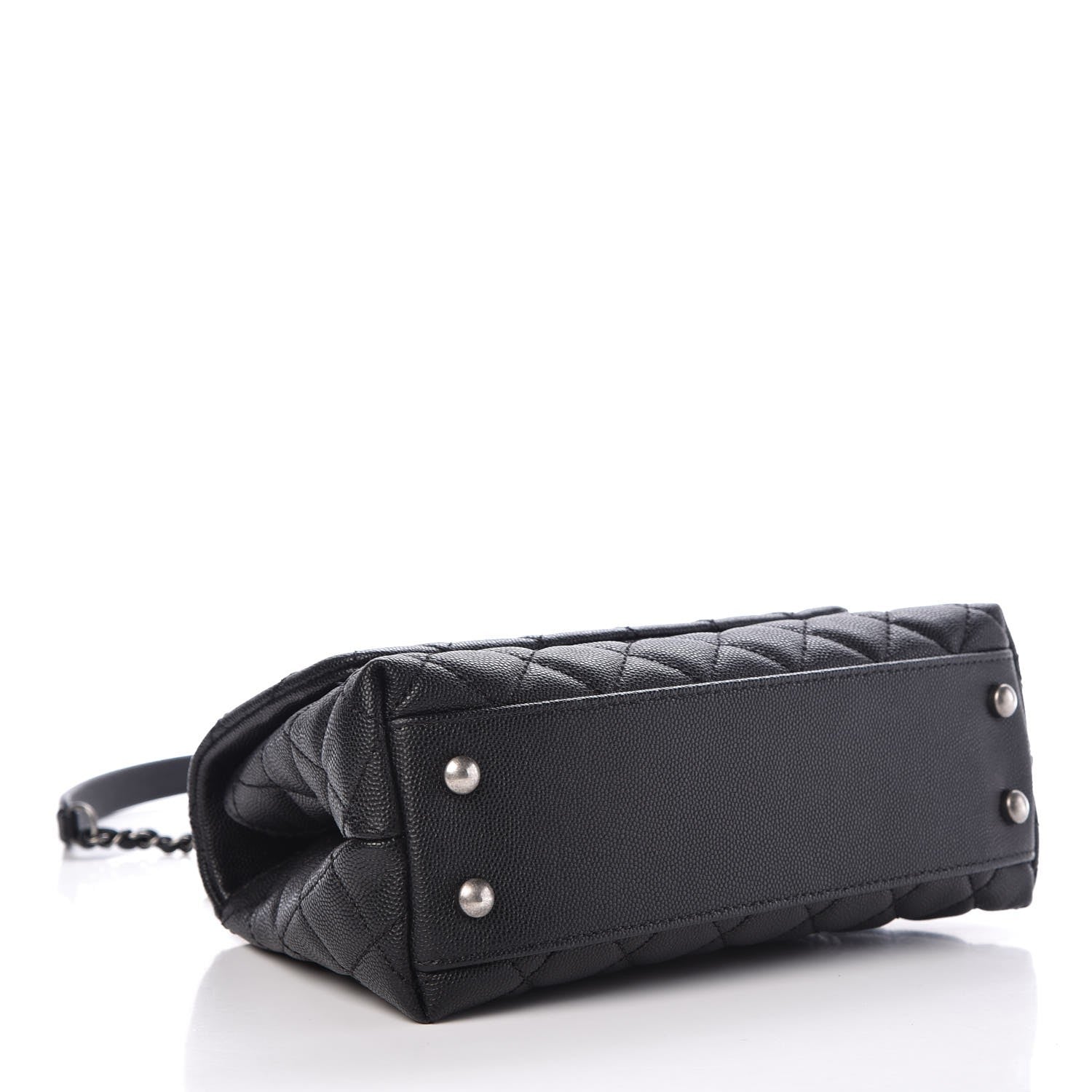 Chanel Caviar Lizard Quilted Mini Coco Handle Flap Black 5 of 9