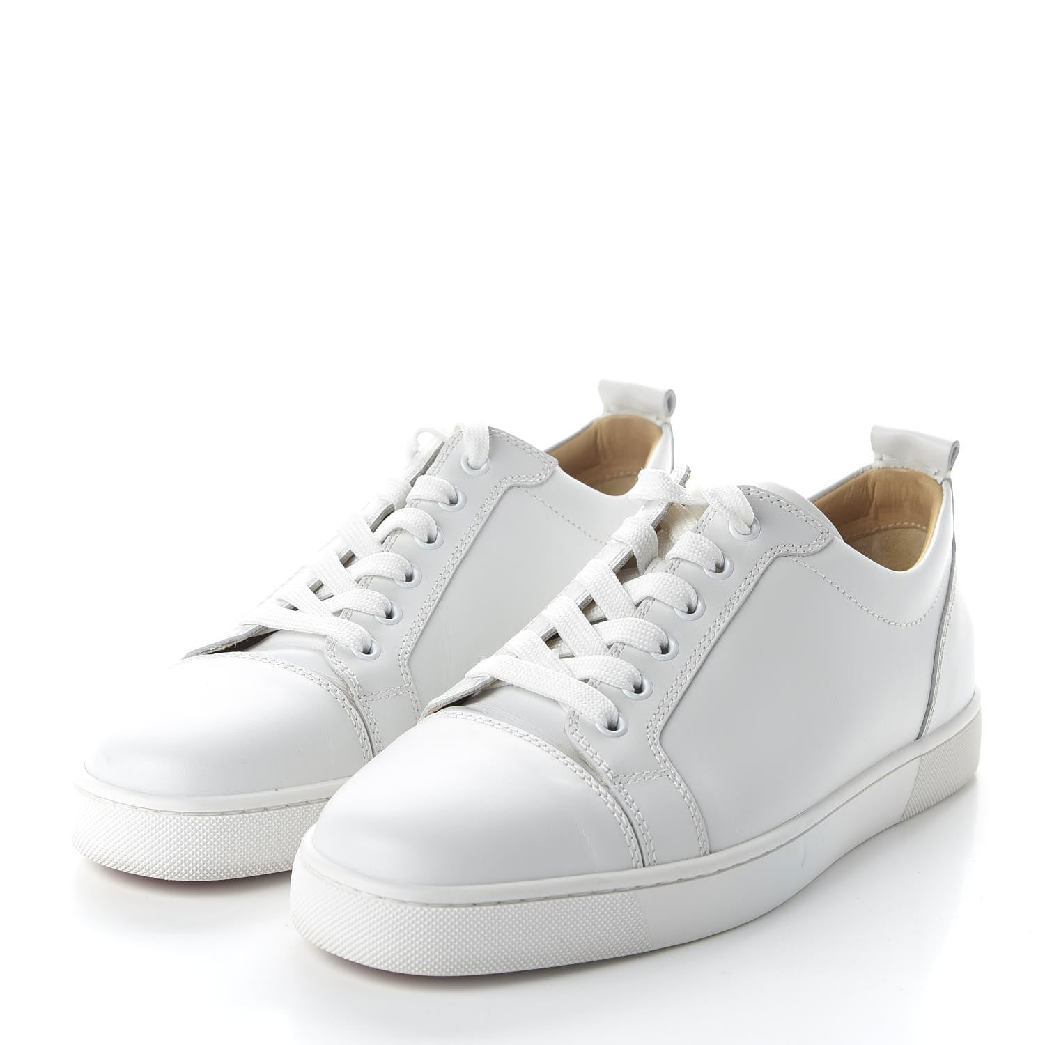 Christian Louboutin Calfskin Mens Louis Junior Flat Sneakers 42 White 3 of 8