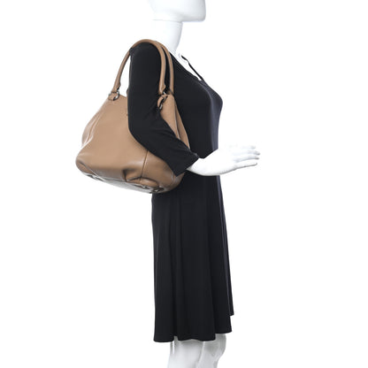 Prada Vitello Daino Expandable Shoulder Bag Sesamo 2 of 14