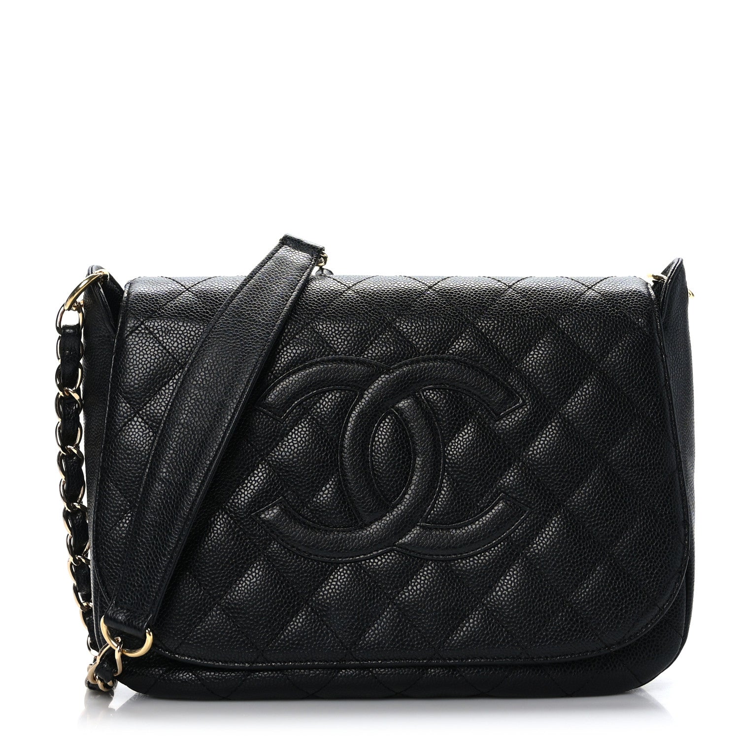 Chanel Caviar Quilted Timeless CC Messenger Flap Black 1 of 9