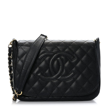 Chanel Caviar Quilted Timeless CC Messenger Flap Black 1 of 9