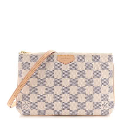 Louis Vuitton Damier Azur Double Zip Pochette 1 of 11