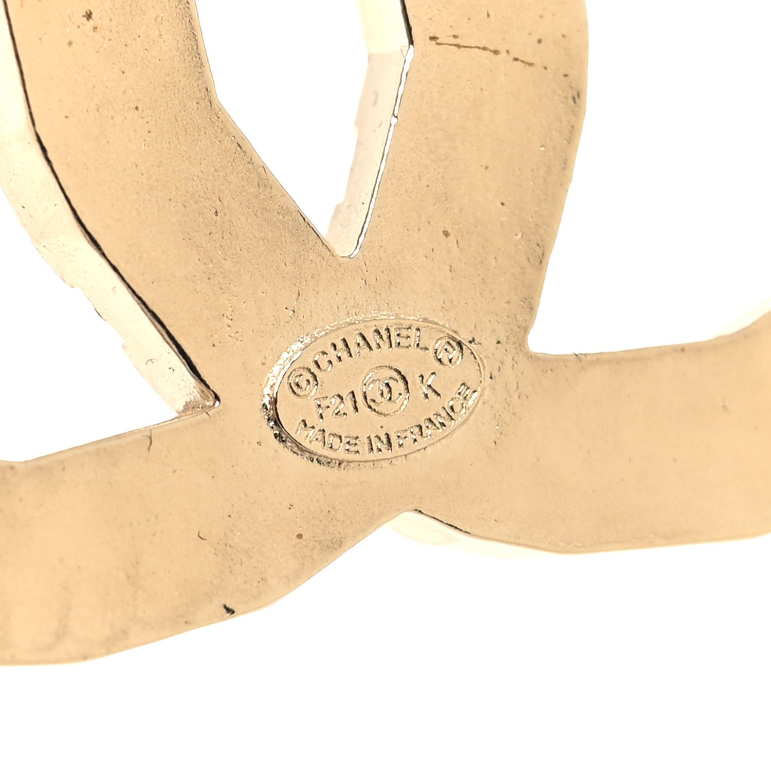 Chanel Crystal Pearl CC Brooch Gold 3 of 4