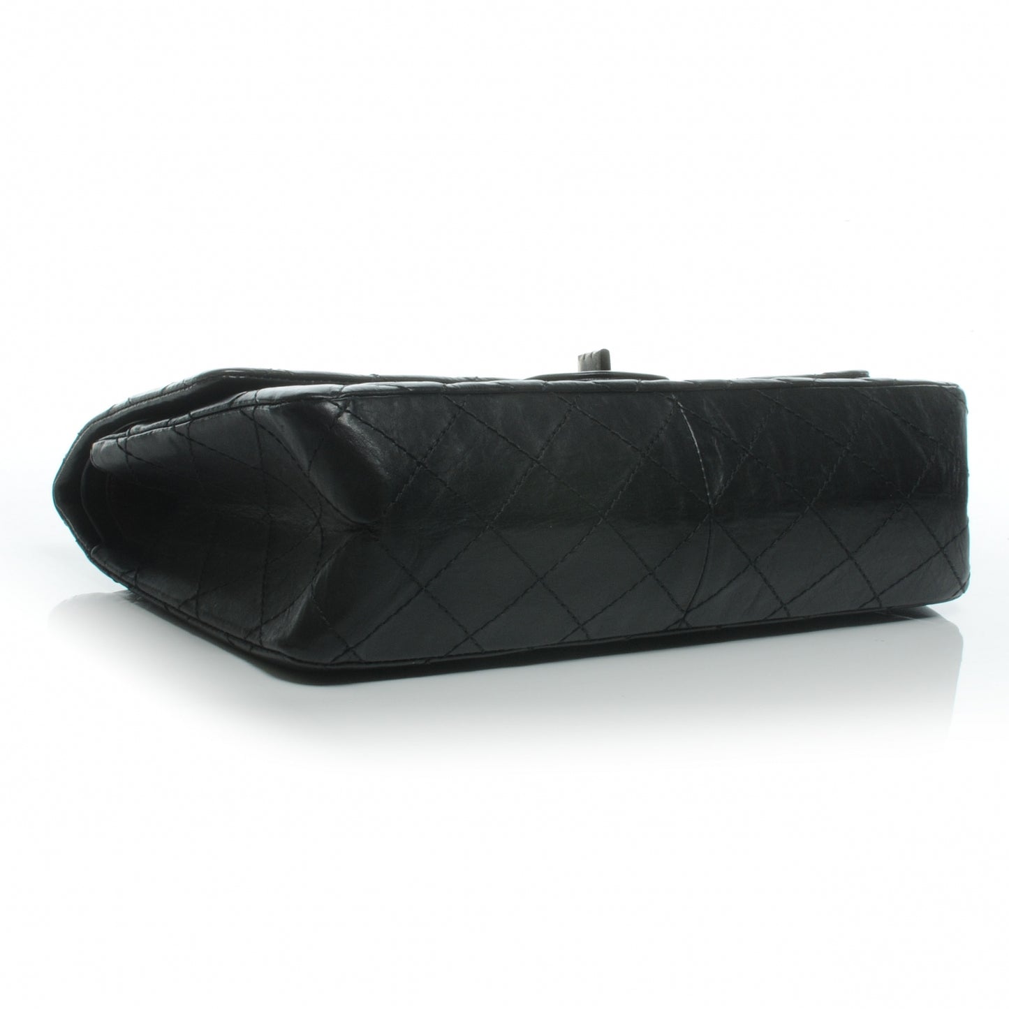 Aged Calfskin Quilted 2.55 Reissue 226 Flap Black