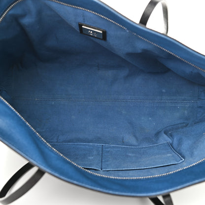 Fendi Vitello Elite Cuoio Monster Buggies Medium Roll Tote Black Multicolor Blue Cobalto 9 of 15