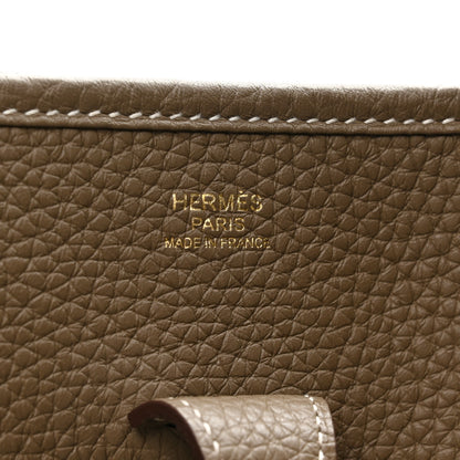 Hermes Taurillon Clemence Evelyn III PM Etoupe 6 of 11