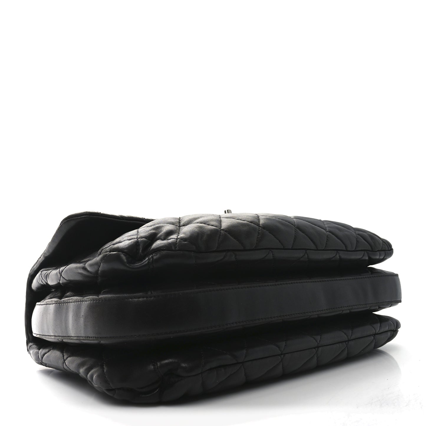 Lambskin Quilted Chanel 3 Maxi Flap Bag Black