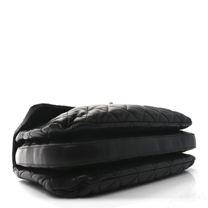 Chanel Lambskin Quilted Chanel 3 Maxi Flap Bag Black 4 of 10