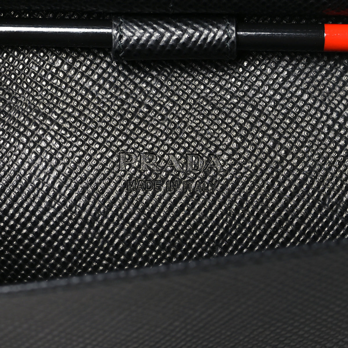 Saffiano Metal Large Zip Around Travel Wallet Black