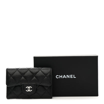 Chanel Caviar Quilted Flap Card Holder Wallet Black 8 of 8