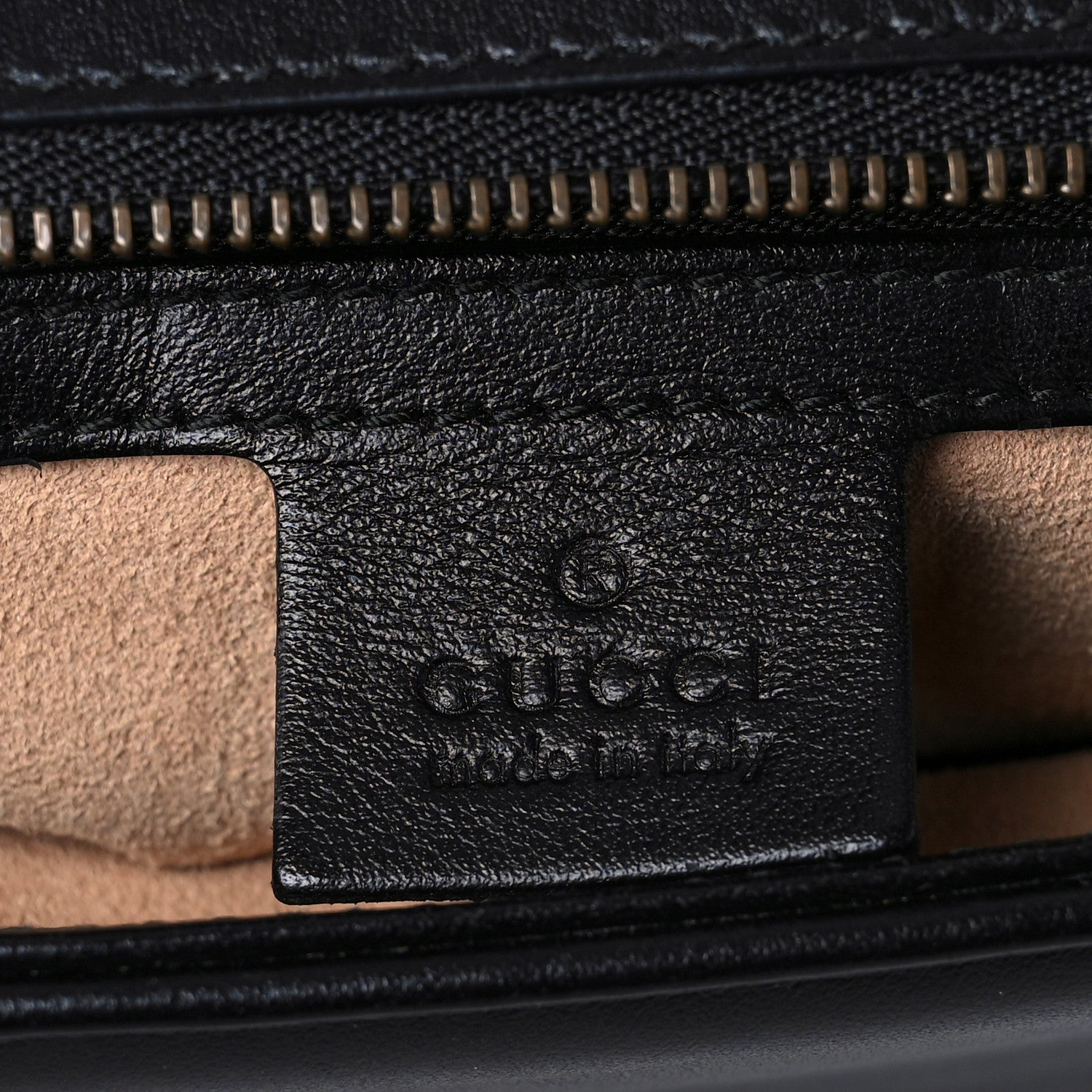 Gucci Calfskin Matelasse Small GG Marmont Top Handle Shoulder Bag Black 5 of 9