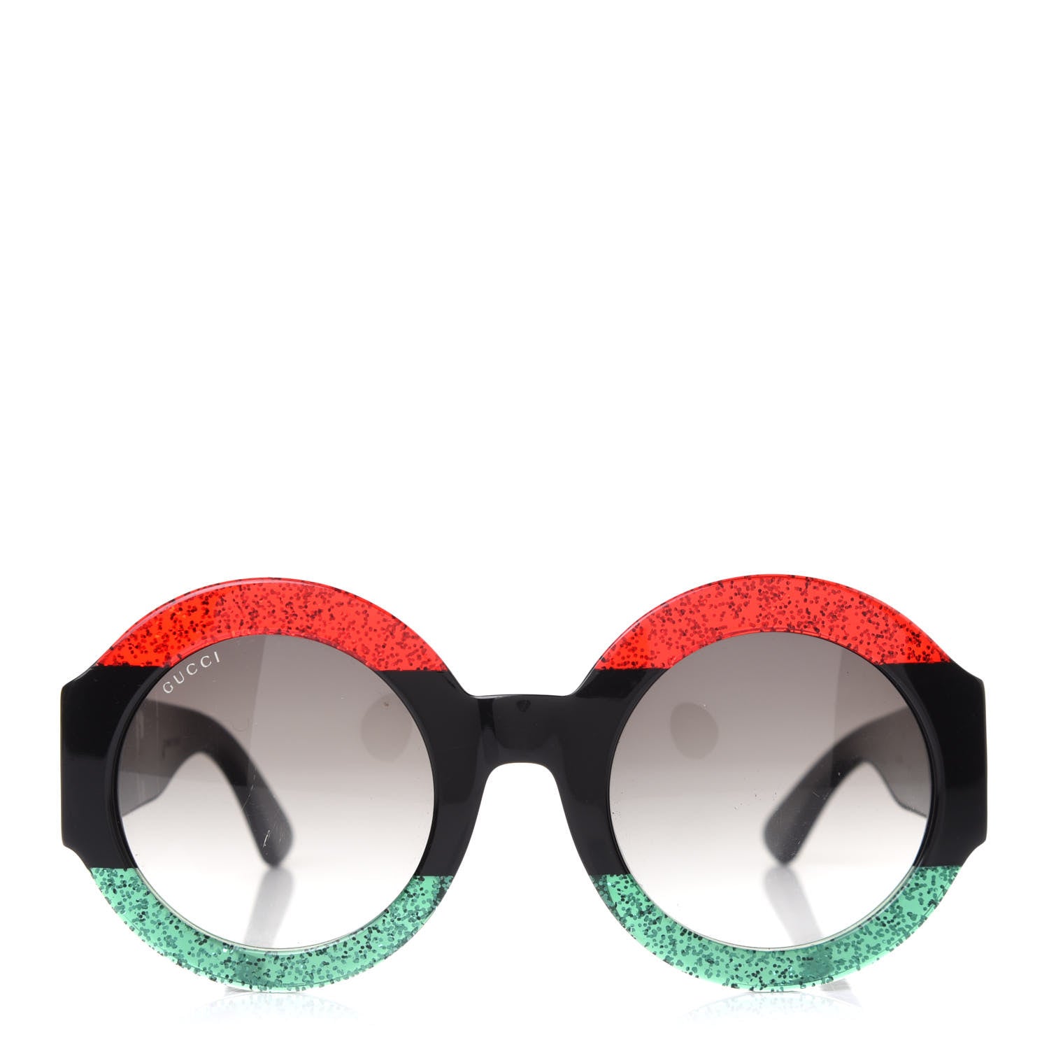Gucci Acetate Round GG0084S Sunglasses Black Red Green 2 of 9