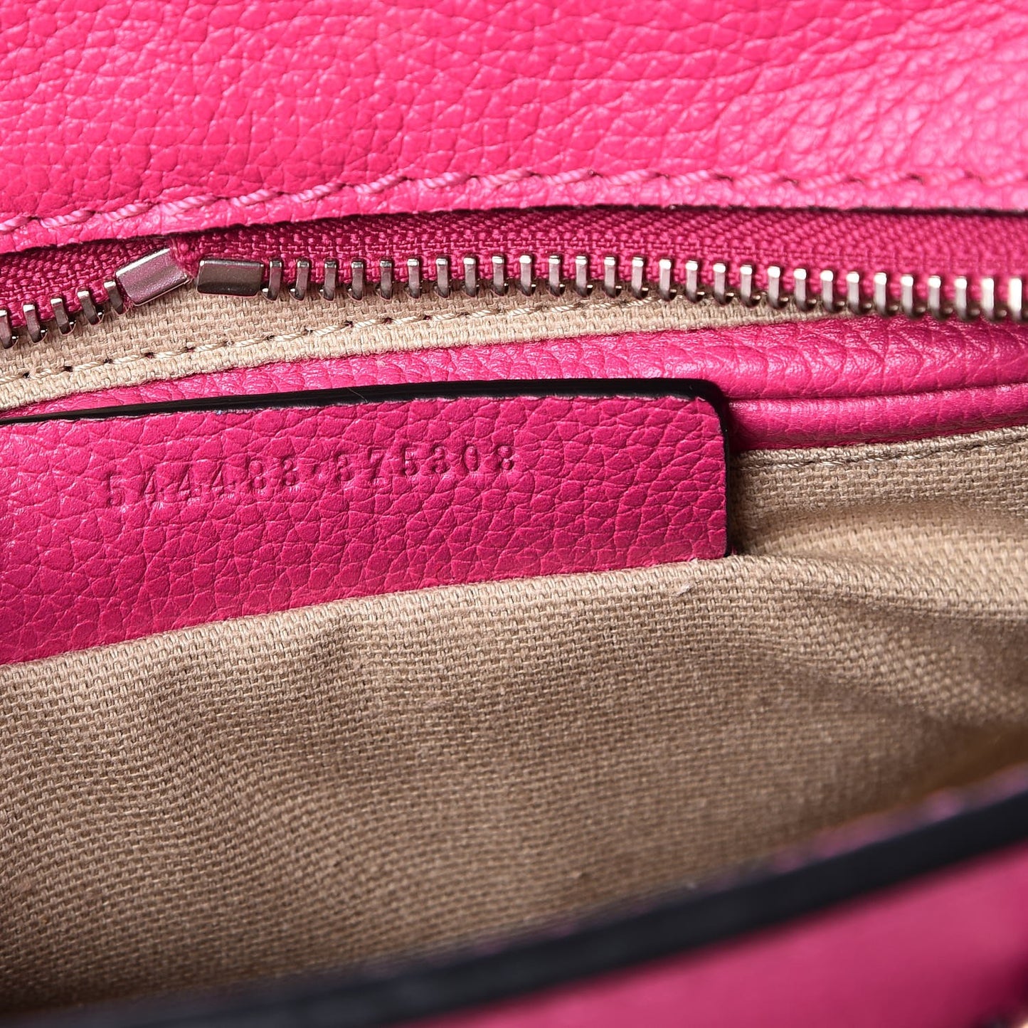 Grainy Calfskin Mini Padlock Zip Satchel Pink