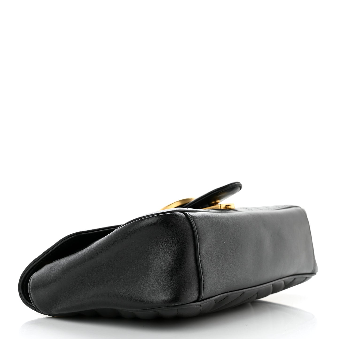 Calfskin Matelasse Small GG Marmont Shoulder Bag Black
