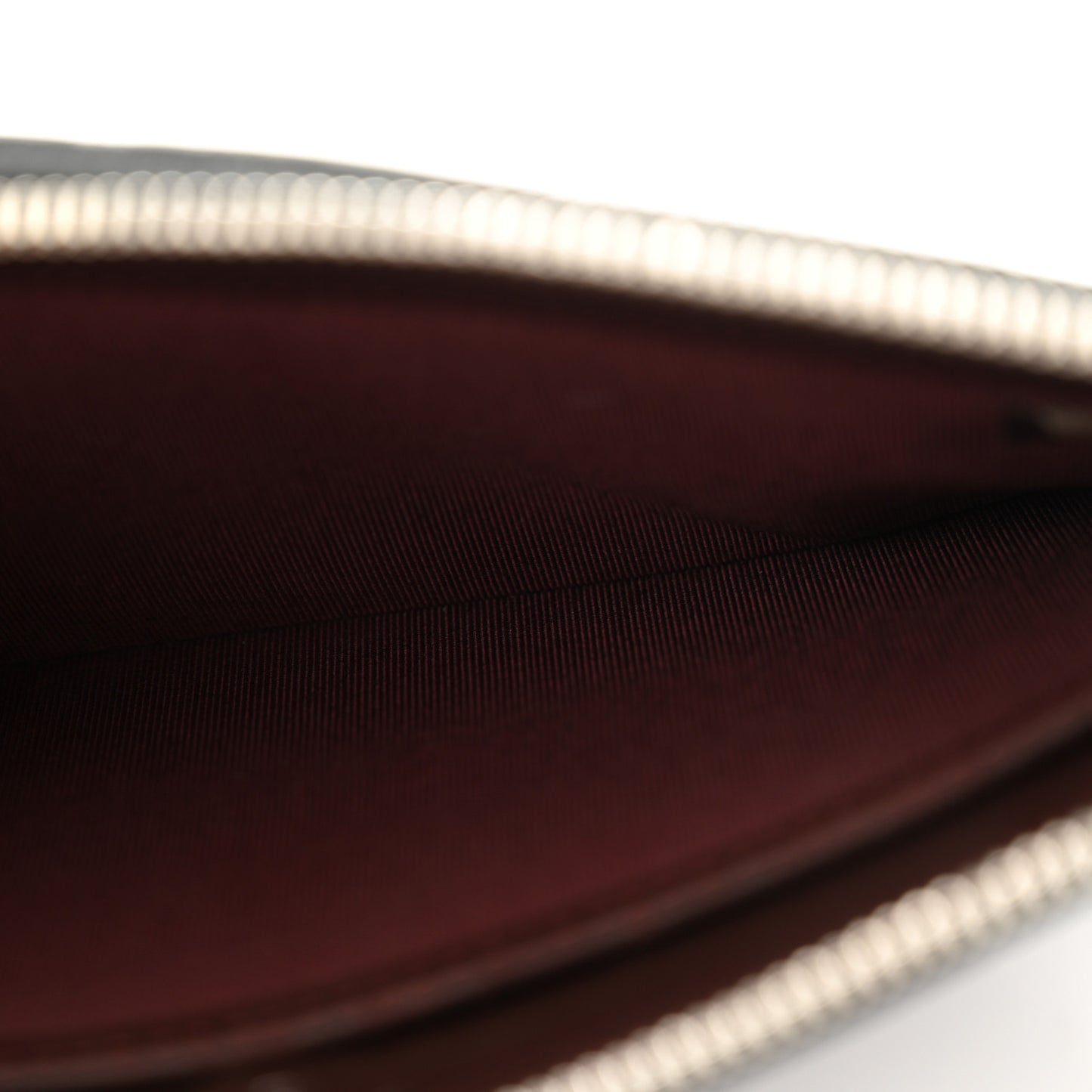 Lambskin Quilted Zip Pouch Black