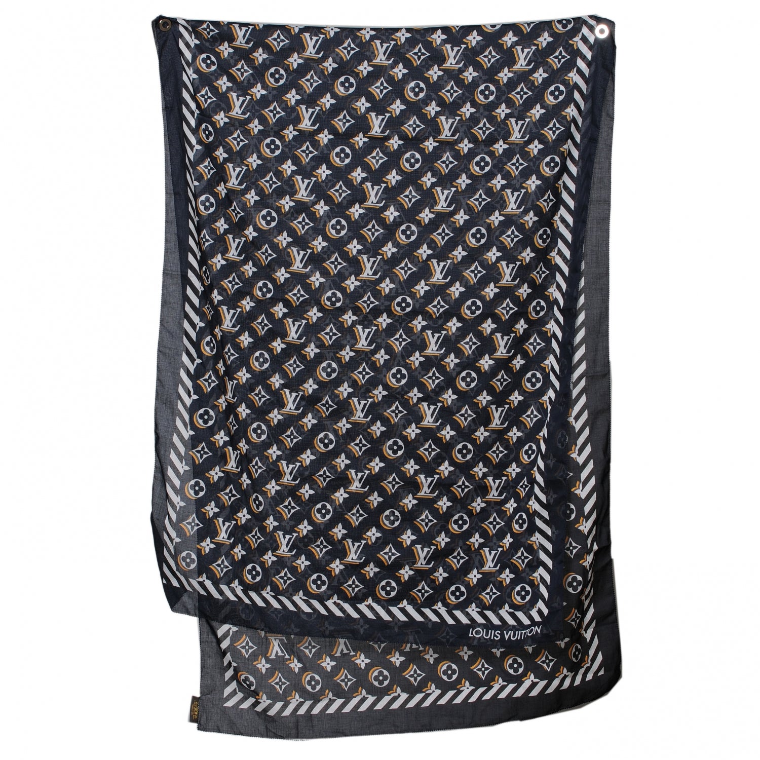Louis Vuitton Cotton Monogram Cruise Scarf 2 of 6