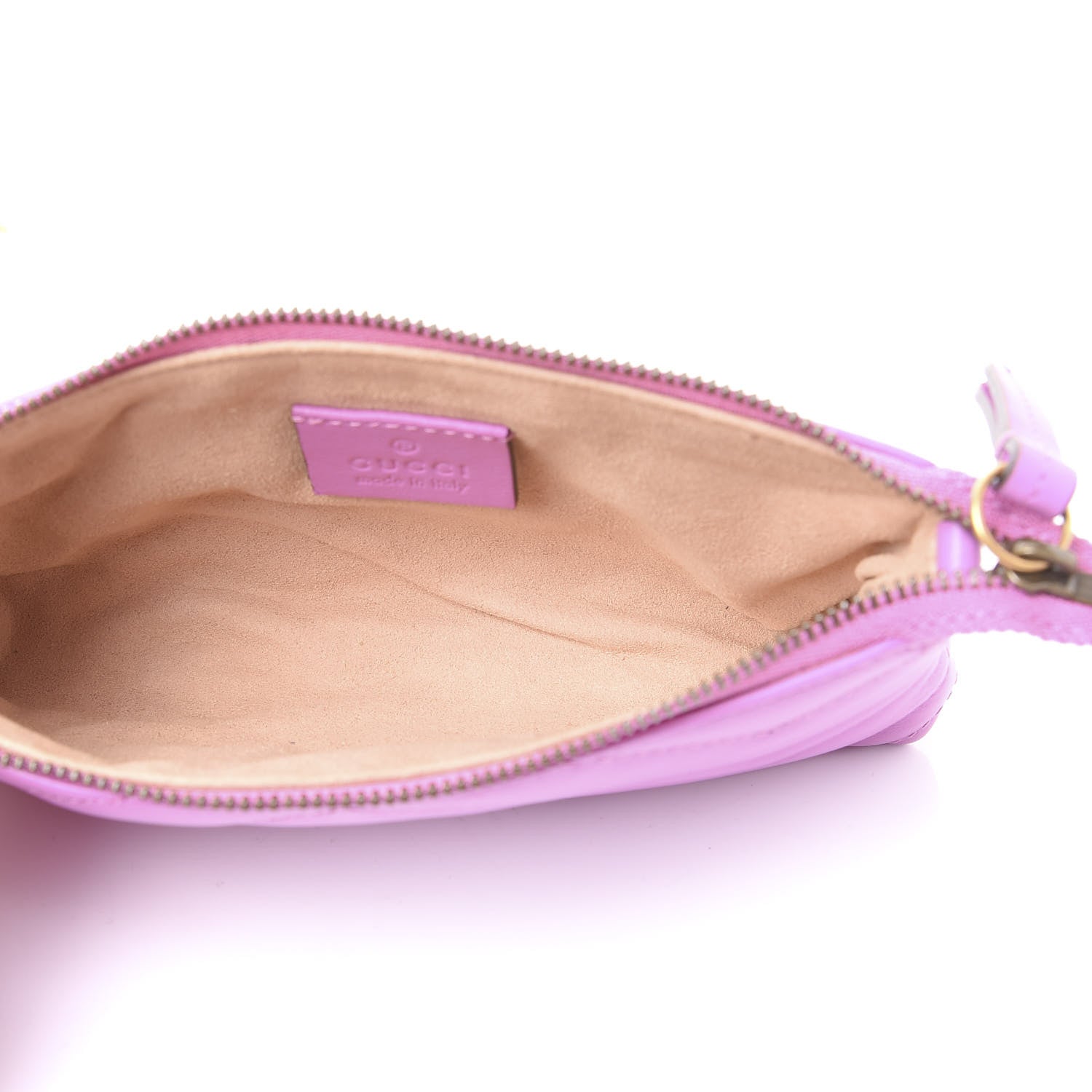 Gucci Calfskin Matelasse Mini GG Marmont Chain Bag Candy Mousse 4 of 9