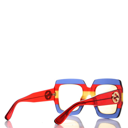 Gucci Square Frame GG0178S Sunglasses Blue Red Yellow 4 of 7