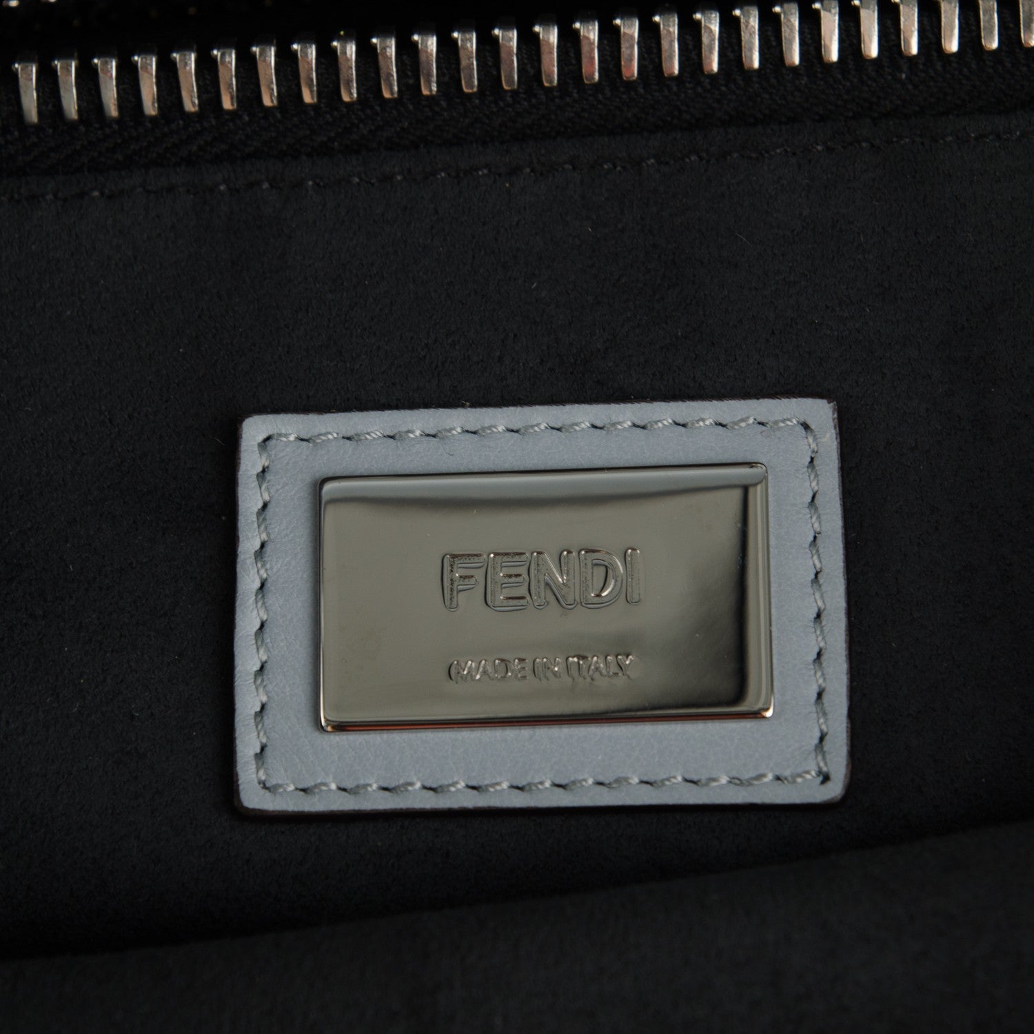 Fendi Vitello Dolce Large Peekaboo Iconic Satchel Polvere Graphite 6 of 7