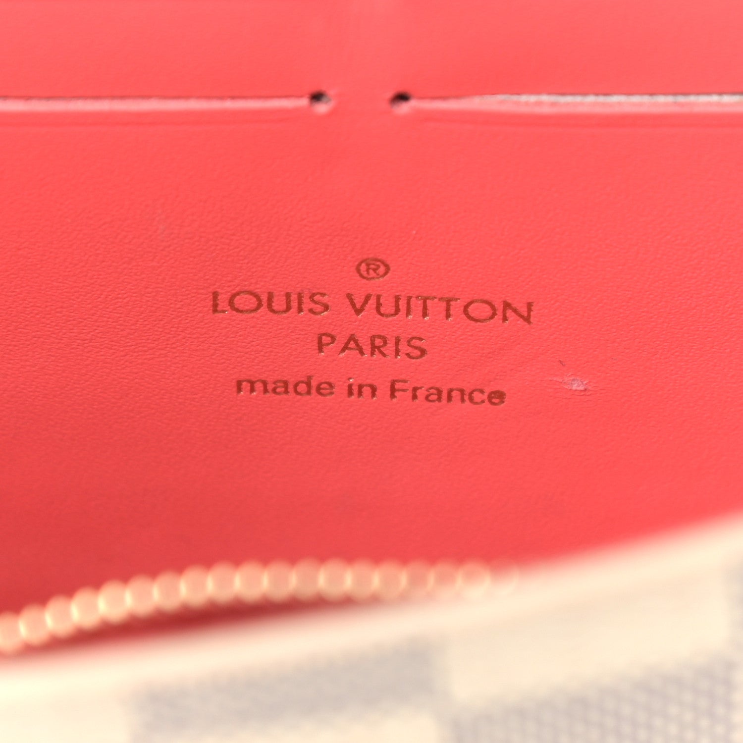 Louis Vuitton Damier Azur Croisette Chain Wallet Rose Papaye 6 of 14