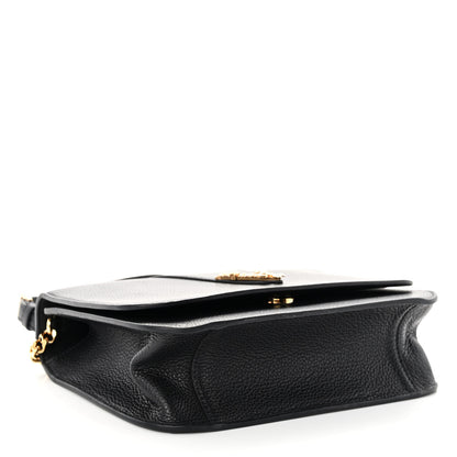 Versace Grainy Calfskin Virtus Chain Crossbody Black 4 of 9