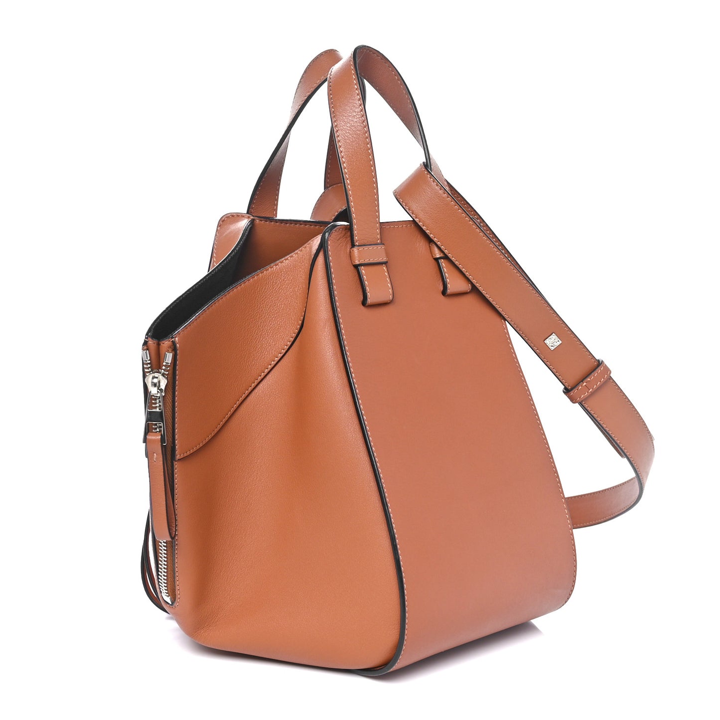 Calfskin Small Hammock Shoulder Bag Tan