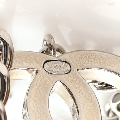 Chanel Enamel CC Chain Logo Belt Silver Black 3 of 4