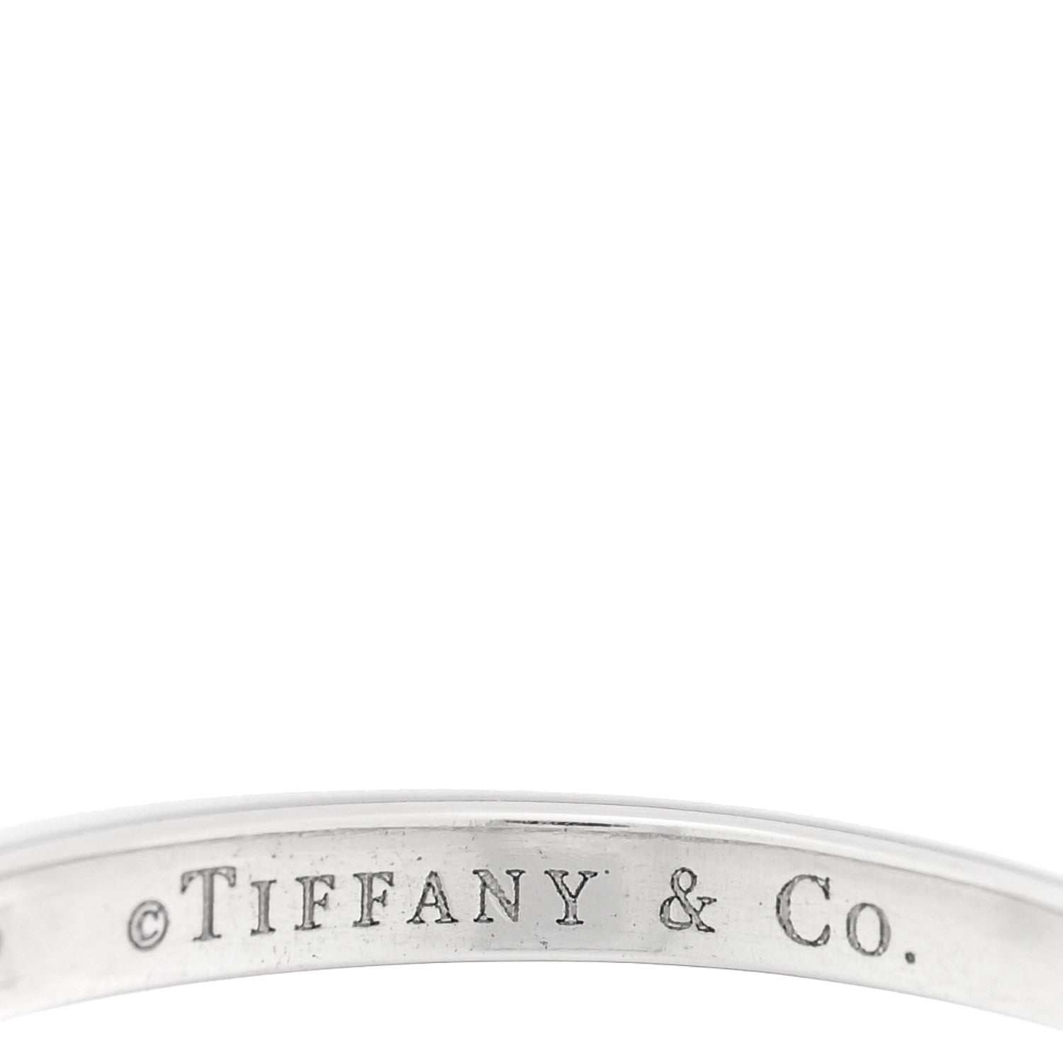 Tiffany Platinum Diamond 2.5mm Half Circle Wedding Band Ring 49 5 4 of 5