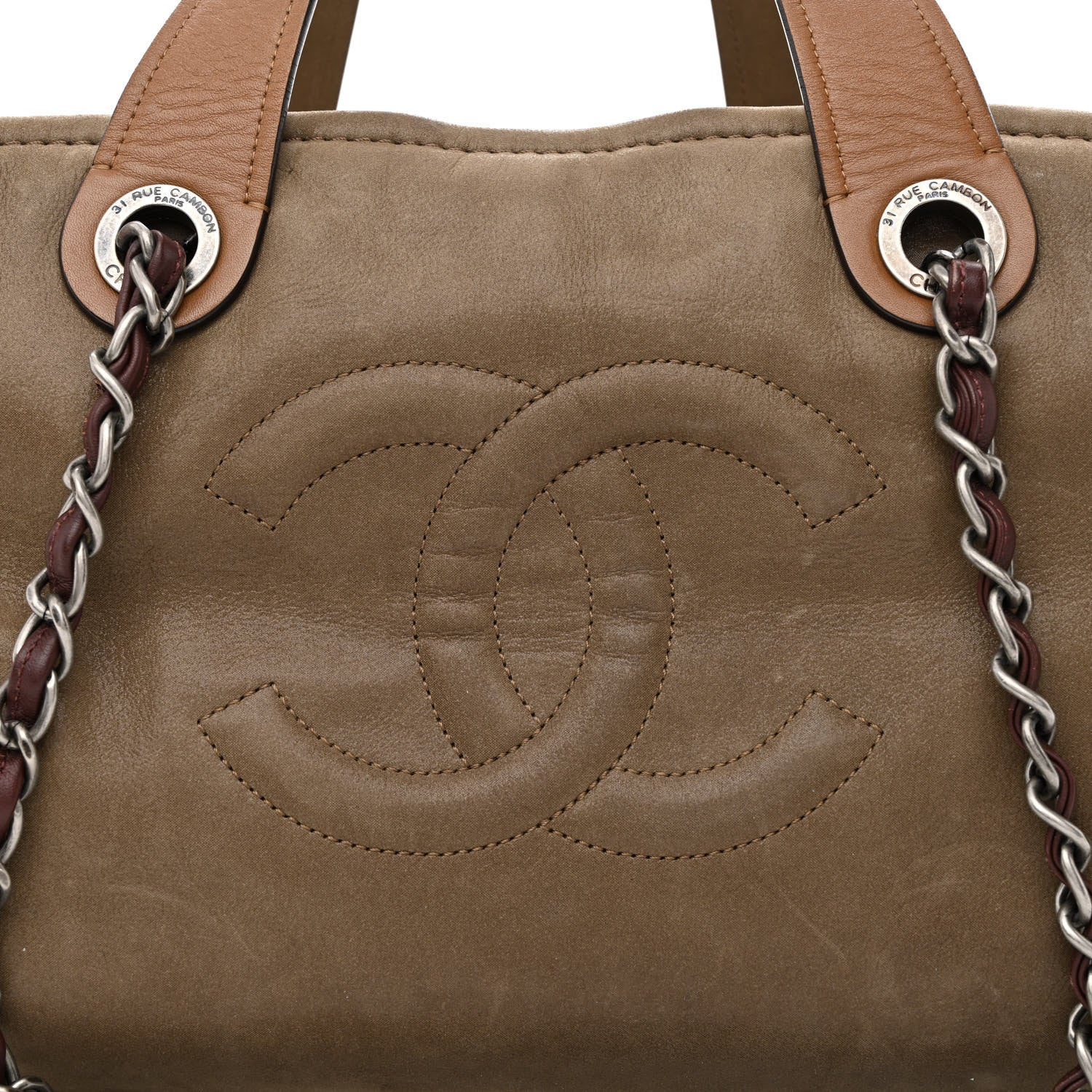 Chanel Iridescent Calfskin In The Mix Bowler Brown 8 of 12