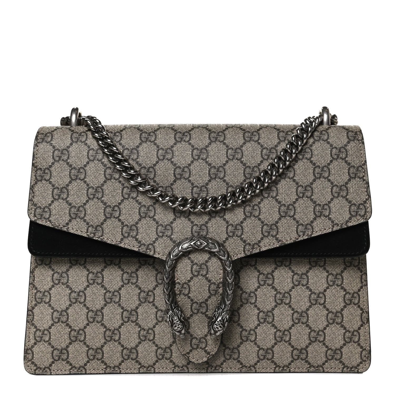 Gucci GG Supreme Monogram Medium Dionysus Shoulder Bag Black 1 of 13