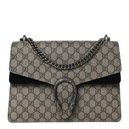Gucci GG Supreme Monogram Medium Dionysus Shoulder Bag Black 1 of 13