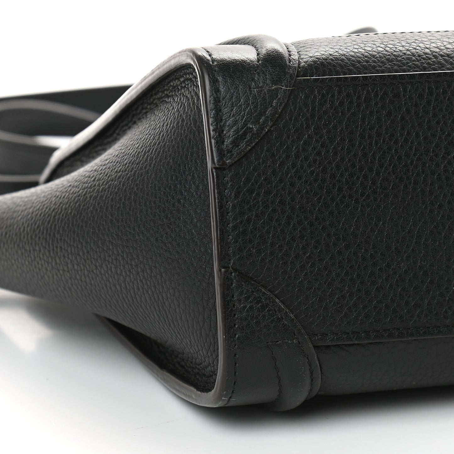 Drummed Calfskin Nano Luggage Black