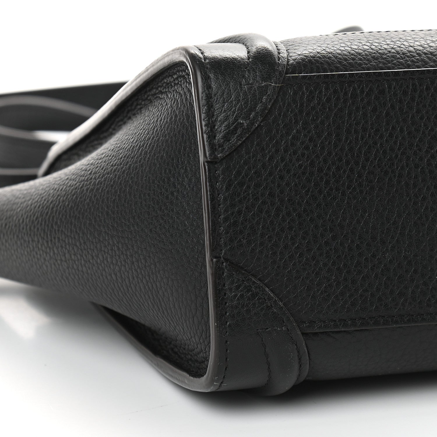 Celine Drummed Calfskin Nano Luggage Black 7 of 9