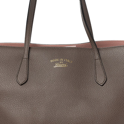 Gucci Dollar Calfskin Medium Swing Tote Grey Field Soft Pink 9 of 9