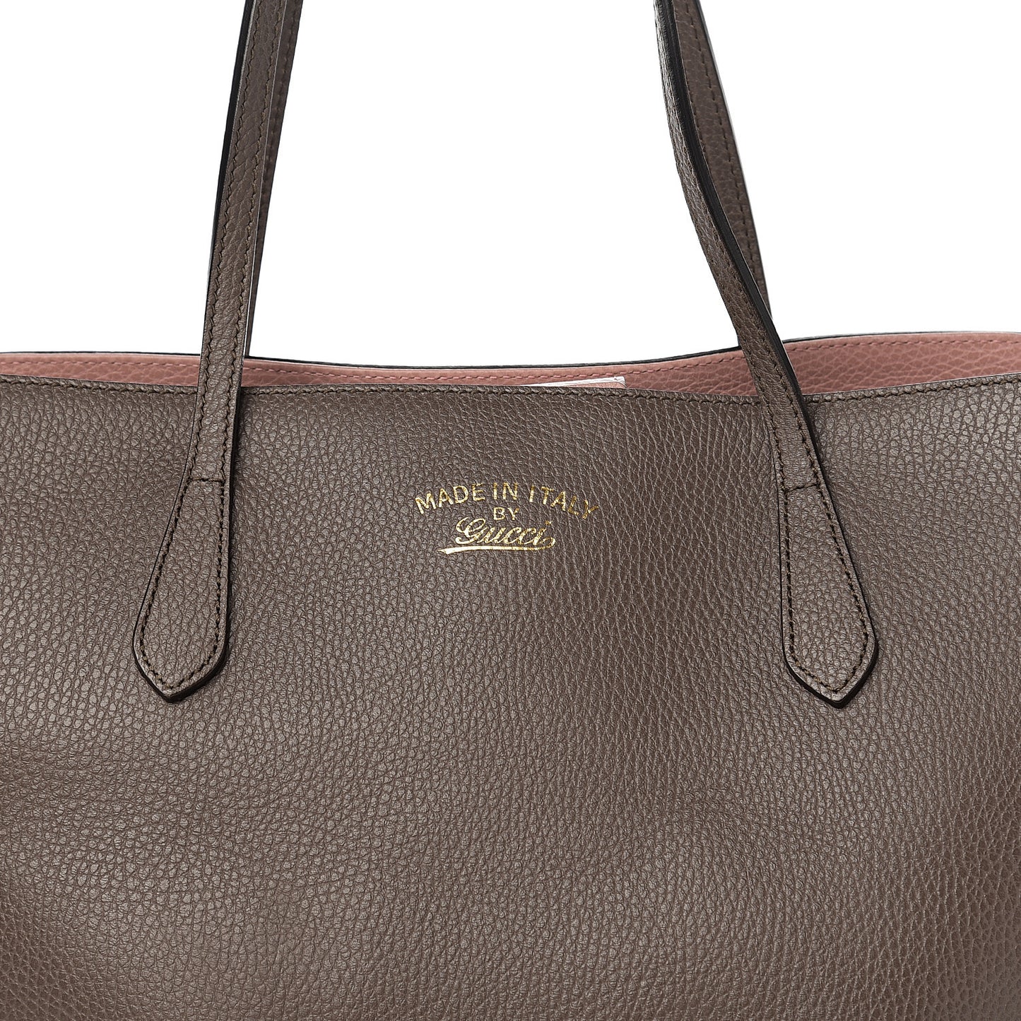 Dollar Calfskin Medium Swing Tote Grey Field Soft Pink