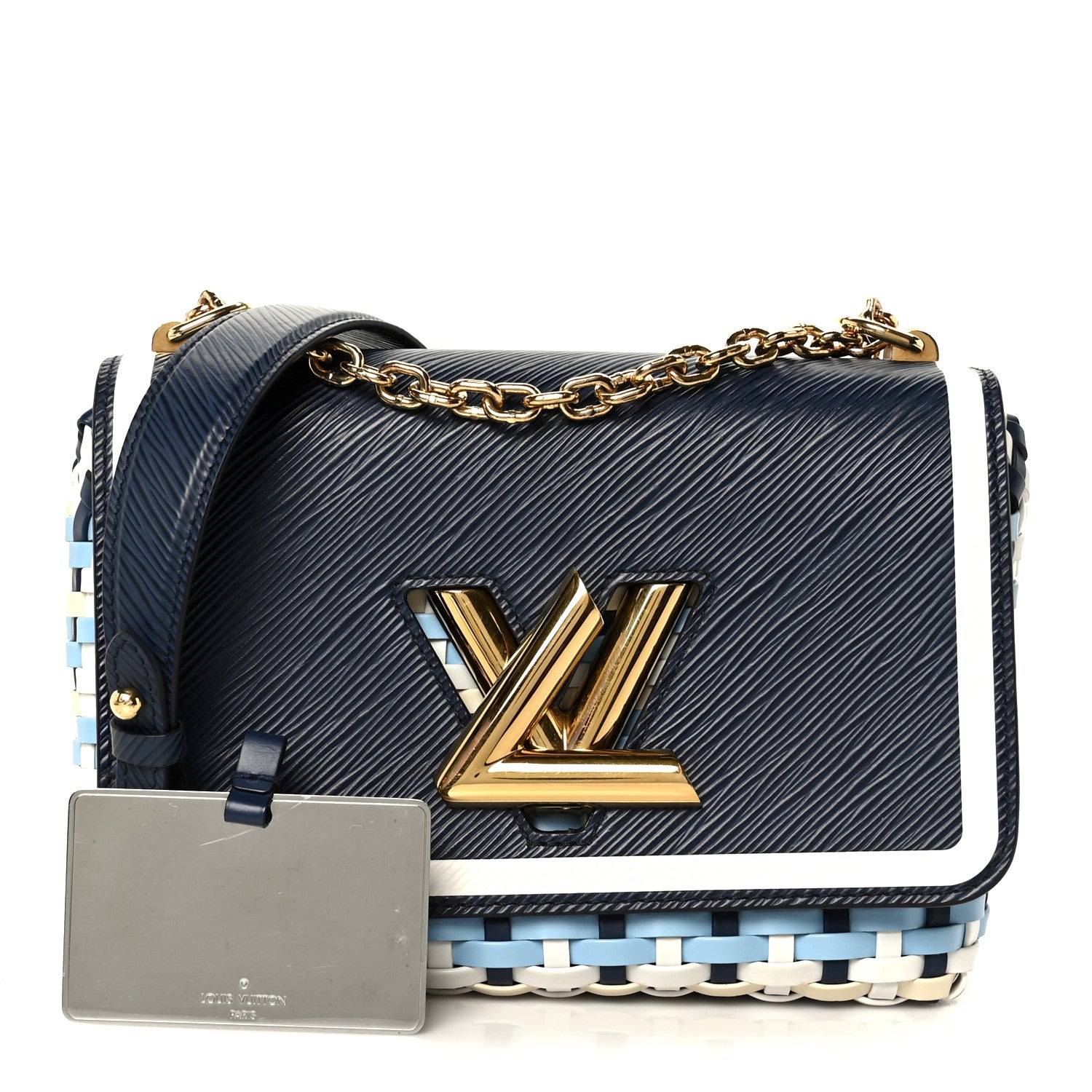 Louis Vuitton Epi Guinguette Twist Shoulder Bag MM Indigo Blue 2 of 10