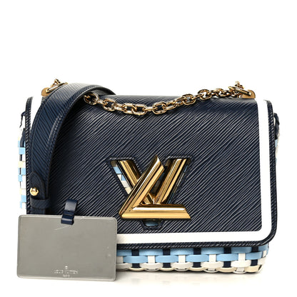 Louis Vuitton Epi Guinguette Twist Shoulder Bag MM Indigo Blue 2 of 10