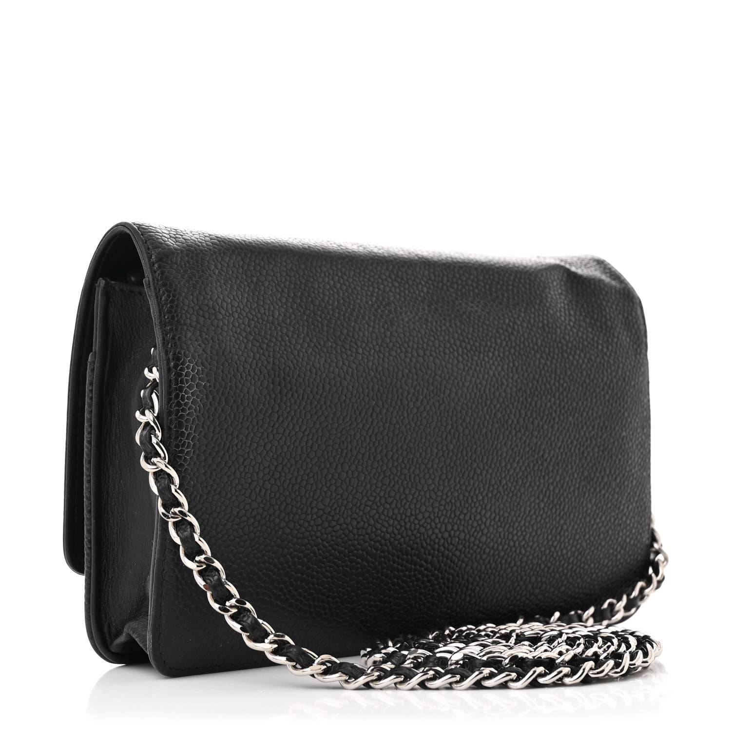 Chanel Caviar Timeless CC Wallet On Chain WOC Black 3 of 13